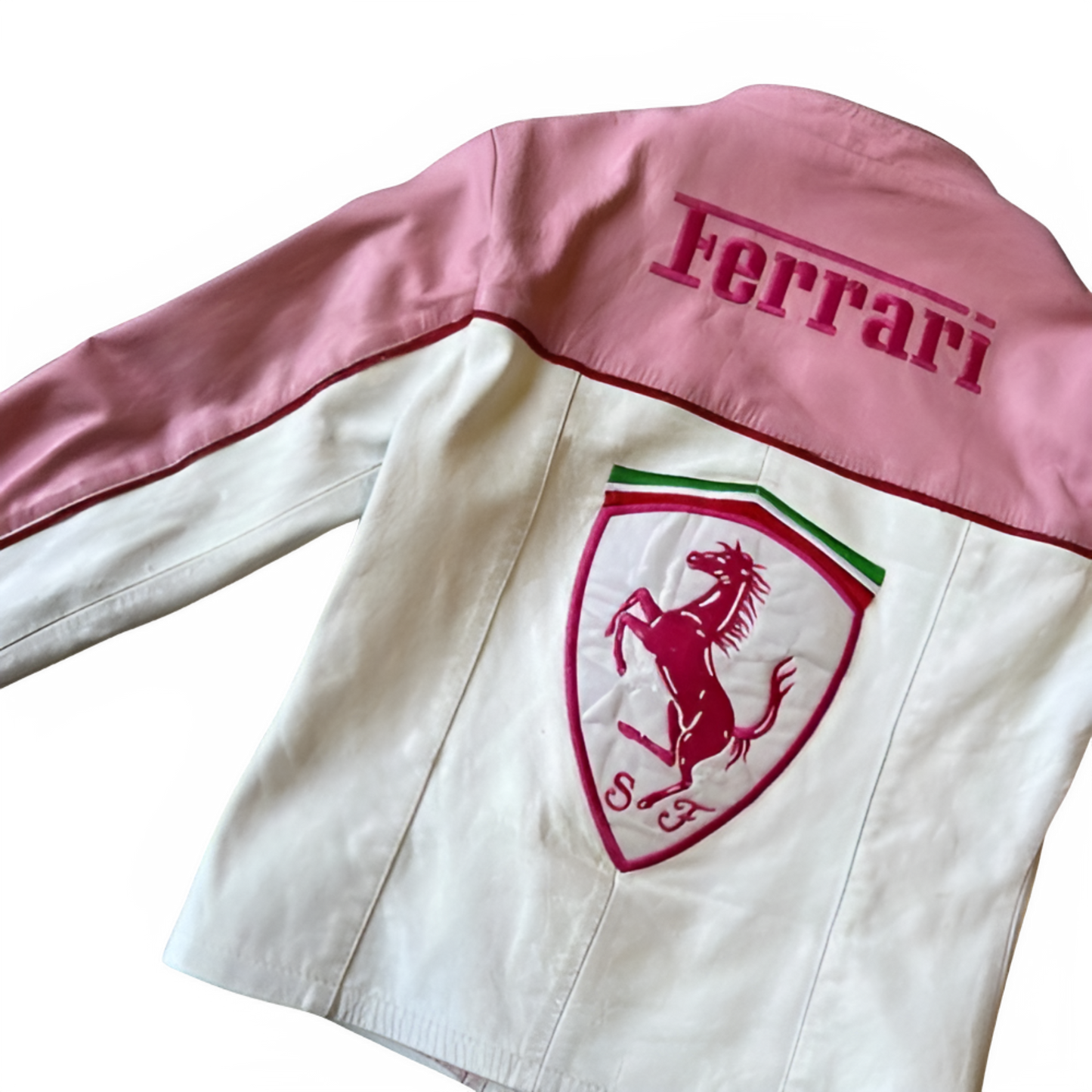 Ferrari F1 Leather Jacket - Racer Style