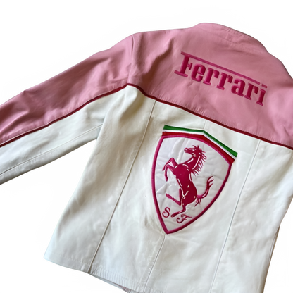 Ferrari F1 Leather Jacket - Racer Style